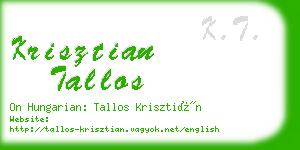 krisztian tallos business card